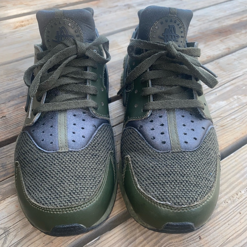 🔥 NIKE AIR HUARACHE Cargo Green RARE 🔥